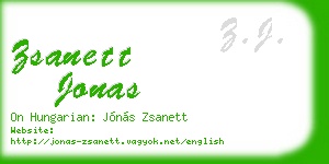 zsanett jonas business card
