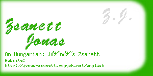 zsanett jonas business card
